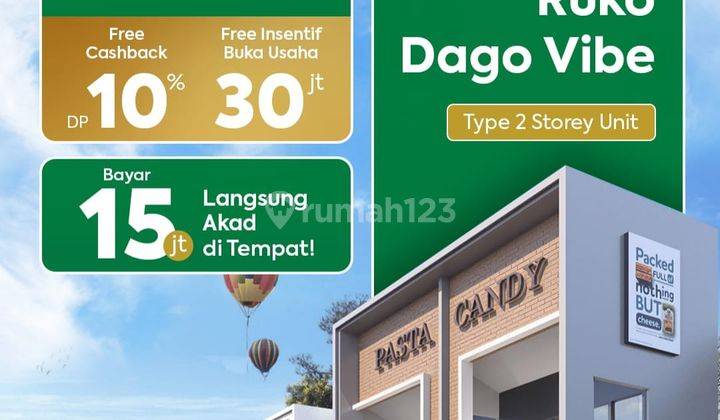 Ruko Dago Vibe Grand Bukit Dago Lokasi Terbaik Harga Mulai 1,3 Man 1