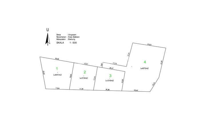 Dijual tanah lokasi ungasan kuta selatan 1