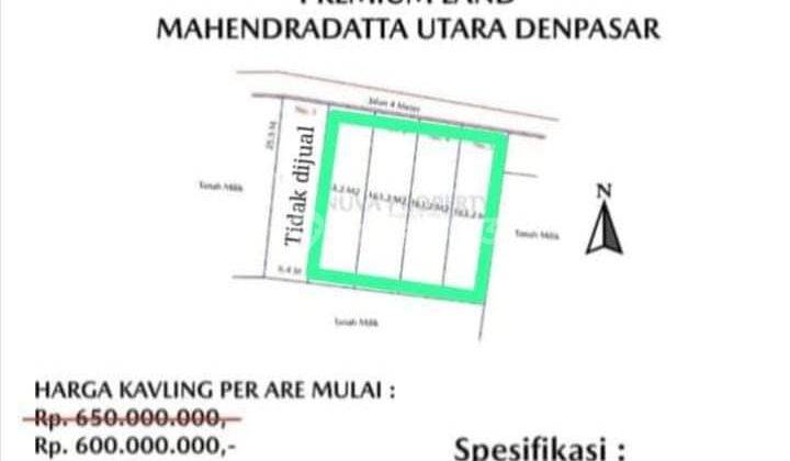 Dijual tanah lokasi mahendradata denpasar barat 1