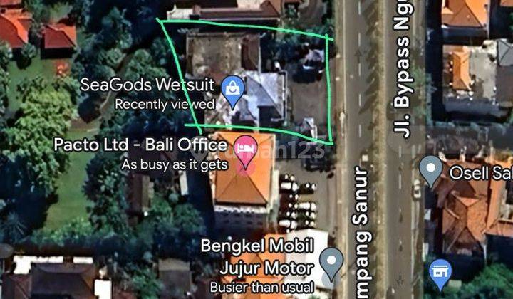 PASTI DEAL DI JUAL TANAH BONUS BANGUNAN PINGGIR JALAN UTAMA LOKASI BY PASS SANUR DENPASAR SELATAN  1