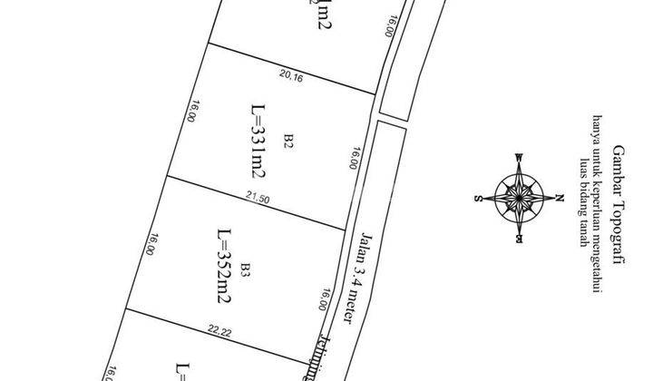 TOP URGENT FOR SALE KAVLING LAND VIEW SAAH LOCATION PADONAN CANGGU KUTA UTARA BADUNG 
 1