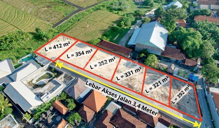 TOP URGENT FOR SALE KAVLING LAND VIEW SAAH LOCATION PADONAN CANGGU KUTA UTARA BADUNG 
 2