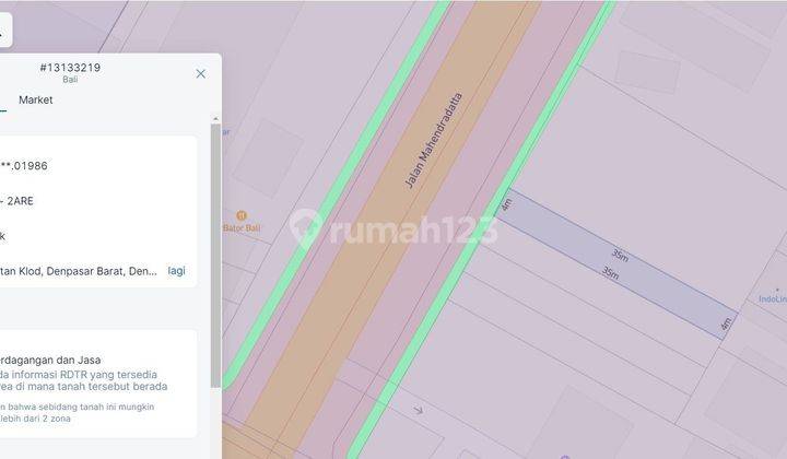 TOP URGENT DI JUAL TANAH PINGGIR JALAN UTAMA LOKASI MAHENDRADATTA DENPASAR BARAT  2