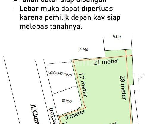 Tanah di Ciumbuleit Bandung, di Mainroad di Samping Jalan Raya 1