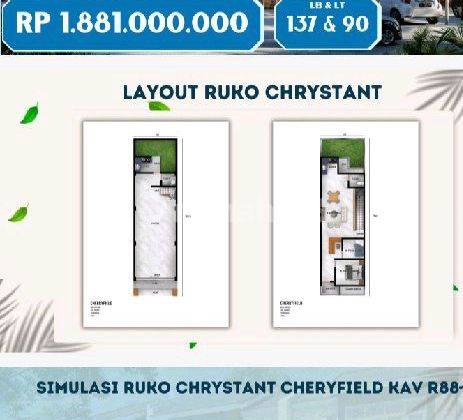 Dijual Ruko Baru Di Matahari Land Ruko Chrystant Buah Batu 1