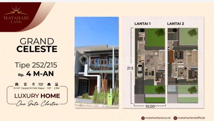 Dijual Rumah Baru Di Dalam Cluster Grand Celeste Matahari Land Buah Batu 2