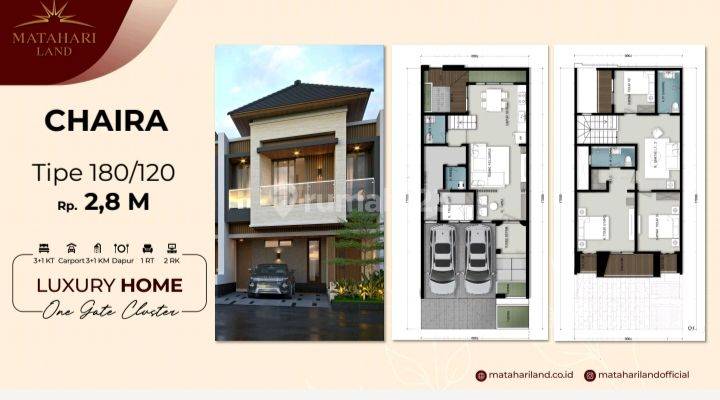 Dijual Rumah Minimalis Modern Di Dalam Cluster Chaira Matahari Land Buah Batu 1