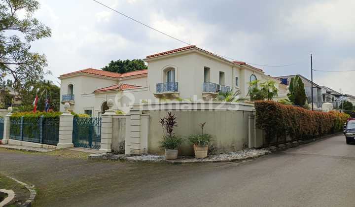 Lebak Bulus - Luxury House at Super Low Price. European Style. Freehold Land 1934 M2. Hook. On Anggrek Lestari Indah Street. Lebak Bulus. Cilandak. South Jakarta.