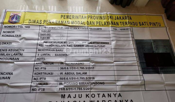 DIJUAL MURAH. Ruko Gandeng 4 Ruko Di Jl. Hayam Wuruk Plus IZIN IMB HOTEL 2