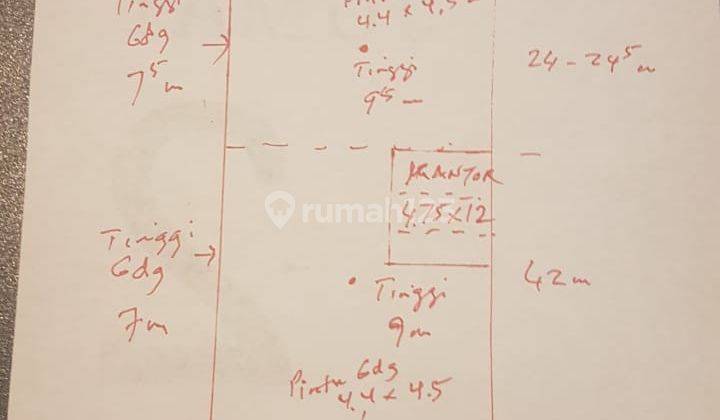 Gudang Rawa Bokor 1100m2 Shgb Bangunan 950m2 Strategis Bagus 1