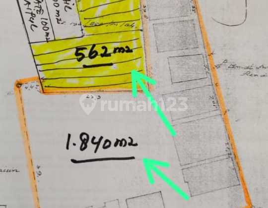 Kavling Puri Kembangan 2402m2 SHM Bisa Beli 1840m2 atau 562m2