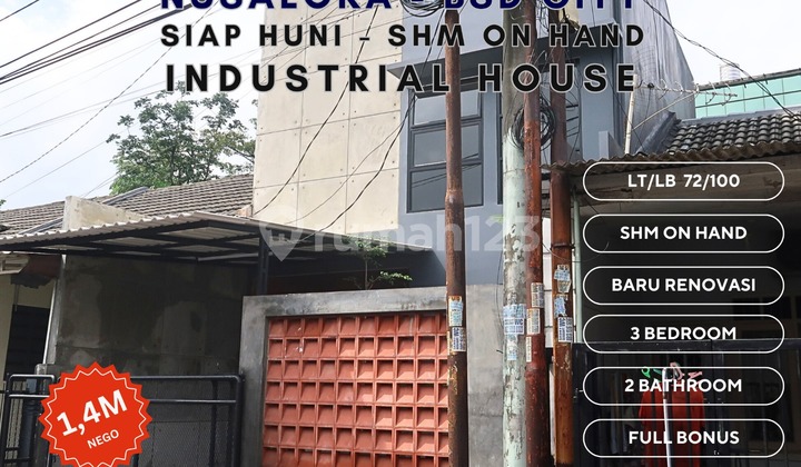 Rumah Bagus Gaya Industrial di Nusa Loka Bsd