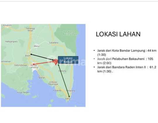 For sale plantation in East Lampung, former banana plantation Area 215ha Land condition flat & fertile