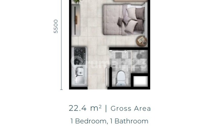 Studio Type Apartment for Sale in Batam Centre 2