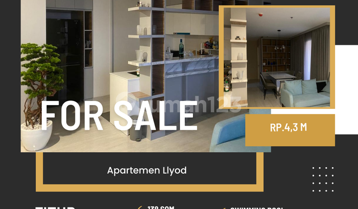 For sale: Fully furnished Lloyd apartment, ready to move in, Alam Sutera. For sale: Fully furnished Lloyd apartment, ready to move in, Alam Sutera.