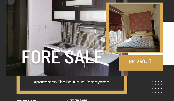For sale The Boutique Kemayoran studio type furnished cheapest best view West Jakarta