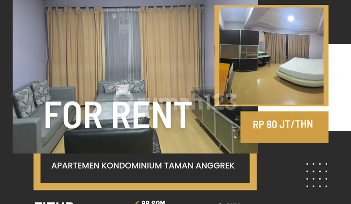 SEWA APARTEMEN KONDOMINIUM TAMAN ANGGREK TYPE 2 BR MURAH BANGETTTTT WAJIB SEWA DISINII JAKARTA BARAT 1
