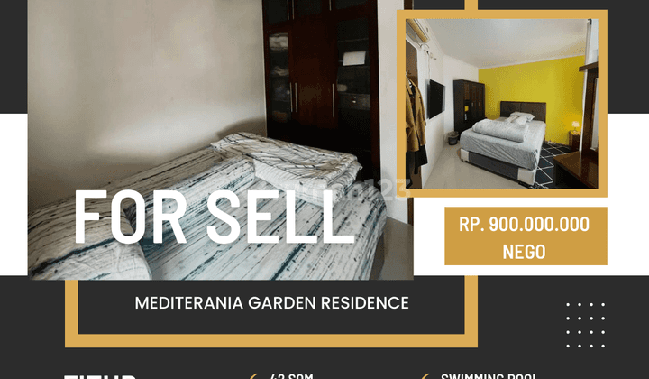 Jual Apartemen Furnished Luas 2br di Medit 1 Nego Sampai Jadi 1