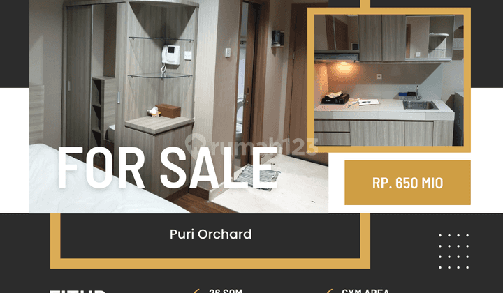 Apartemen Studio Akses Mudah, Murah, Dan Bagus di Puri Orchard 1