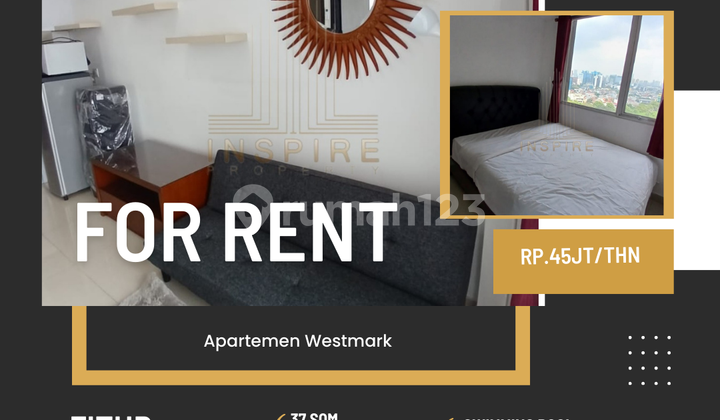 Rent Westmark apartment 1 bedroom + fully furnished West Jakarta