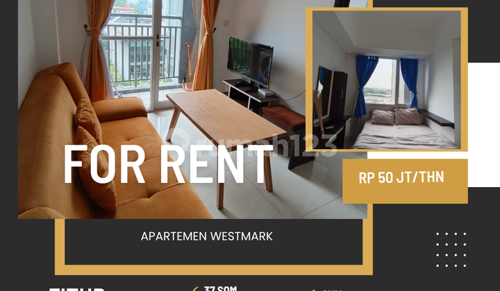 SEWA APARTEMEN WESTMARK TYPE 1BR + FULL FURNISH SIAP HUNI JAKARTA BARAT  2