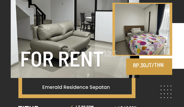 Sewa Rumah Emerald Residence Sepatan 2Br full furnish tangerang 1