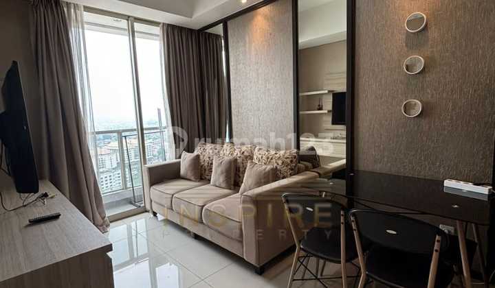 SEWA APARTEMEN TAMAN ANGGREK RESIDENCE TYPE 2 BR FULL FURNISH MINIMALIS BEST VIEW TERMURAH SEJAKARTA BARAT 