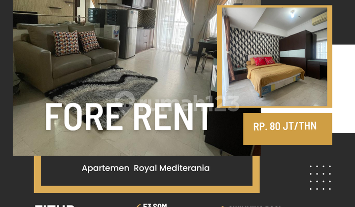 Jual Apartemen Royal Medit 2Br furnish sip huni jakarta barat