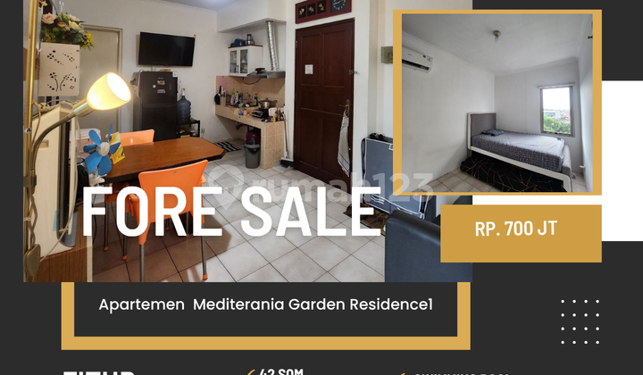 Jual Apartemen Medit1 2BR full furnish siap huni jakarta barat