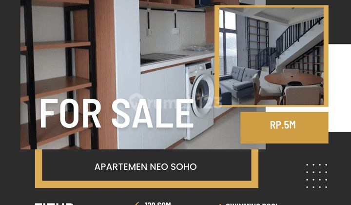 Jual Apartemen Neo soho Ebony Full furnish siap huni jakrta barat  1