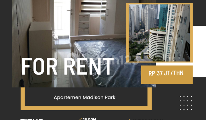 Sewa Apartemen Madison Park studio full furnish best view jakarta barat  1