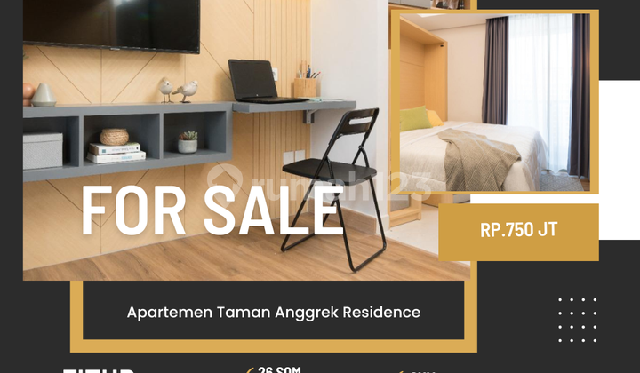 Jual Apartemen Termurah Bangett Bu Taman Anggrek Residence Type Studio Full Furnish Siap Huni Minimalis Moderen Dekat Mall Ta Hublife Cp1 Cp2 Jakarta Barat 2