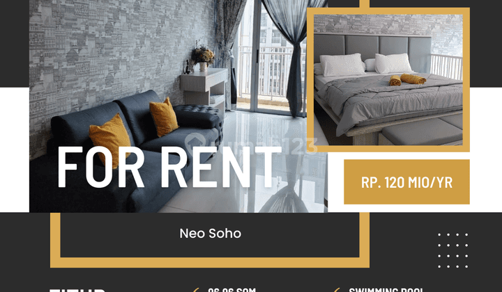 Modern 1BR Loft For Rent In Neo Soho Prime Location 1