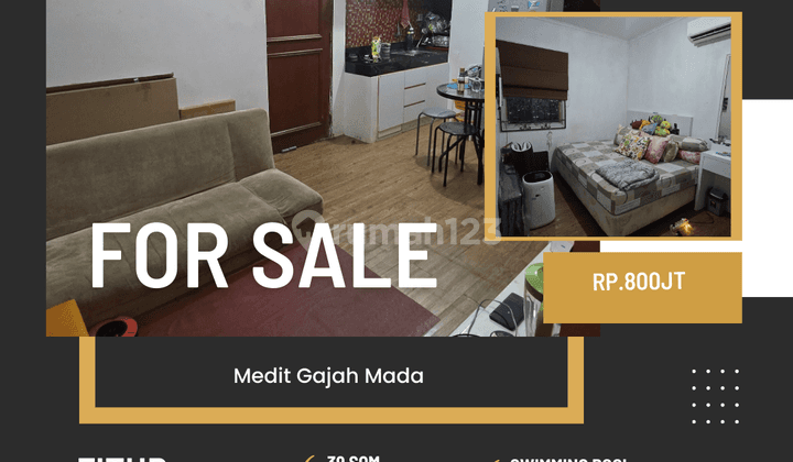 Jual Apartmen medit gajah mada 2 br furnish jakarta pusat 1