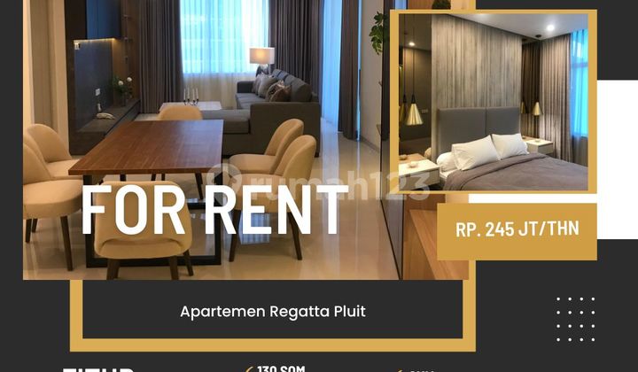 Rent Regatta Pluit Apartment Type 2 BR Fully Furnished Ready to Live Cheapest Sea View Guaranteed Cool Near 4 Malls Ta Hublife Cp1 Cp2 West Jakarta 2