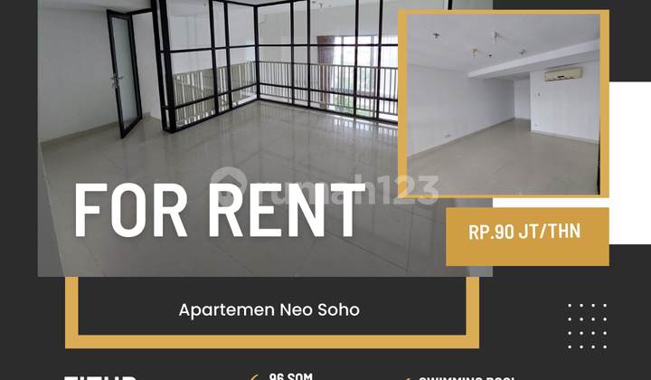 sewa apartemen neo soho avnue unfurnish jakarta barat 2