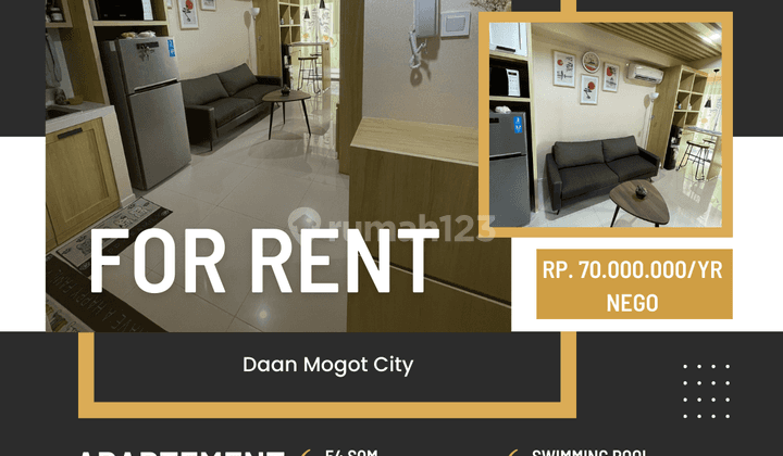 Apartemen 2br Asri di Daan Mogot City 1