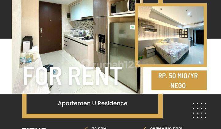 Sewa Sekarang Apartemen Studio Strategis U Residence Furnished 1