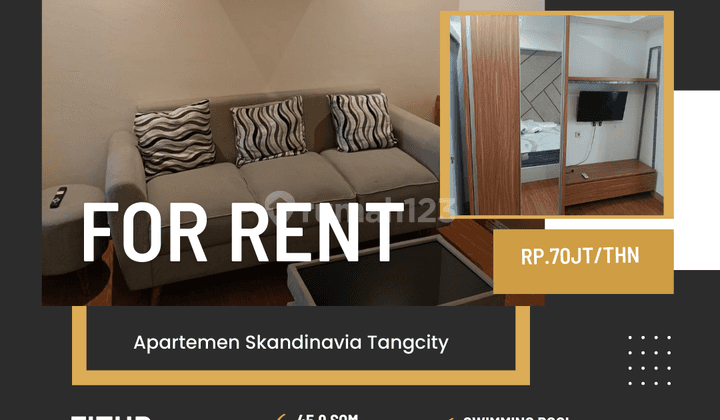 Sewa apartemen skandanivia tangcity 1 br full Furnish siap huni  1