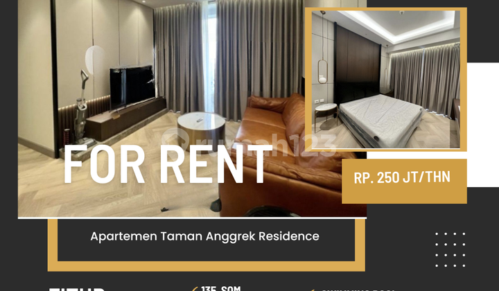 Sewa Apartemen Tares type 3br+ private lift full furnish siap huni dekat mall ta cp neosoho jakarta barat