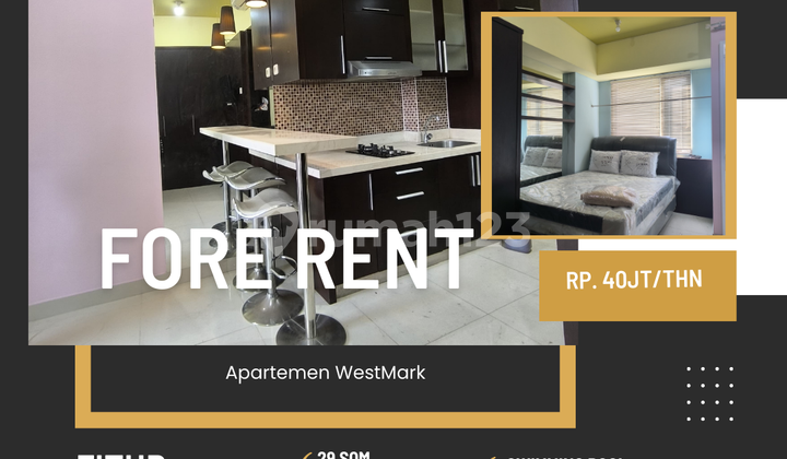 Sewa Apartemen Westmark type studio furnish siap huni jakarta barat  1