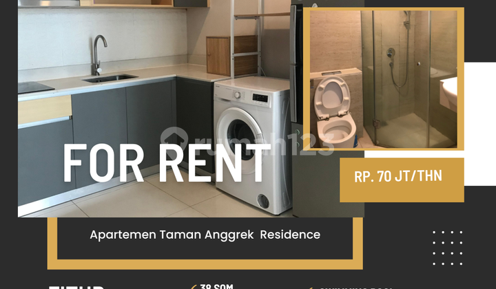 For Rent: Orchid Garden Residence, 1BR type, fully furnished, ready to occupy, strategic location, best view, West Jakarta.