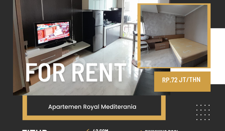 For Rent Royal Medit Apartment 2BR fully furnished ready to occupy West Jakarta