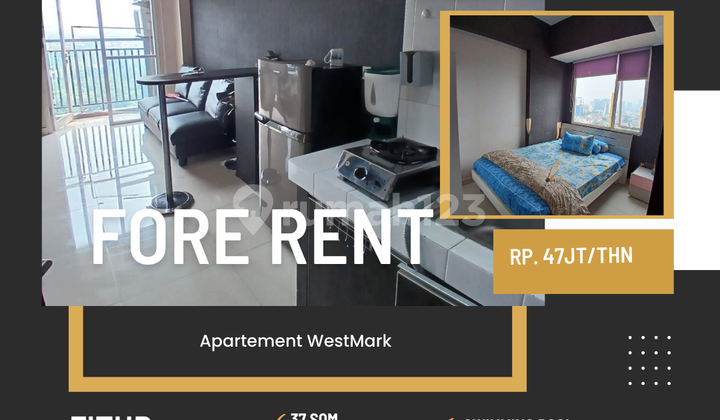 Sewa apartemen westmark 1BR+ furnish best view jakarta barat 2