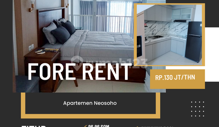 Sewa Apartemen Neosoho jakarta barat siap huni best view jakarta barat 1