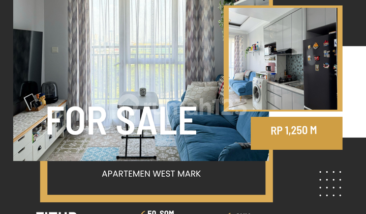 JUAL APARTEMEN WESTMARK TYPE 2BR FULL FURNISH BEST VIEW JAKARTA BARAT