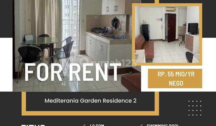 Disewakan Apartemen Mediterania Garden2 Best View 2br Furnished 1