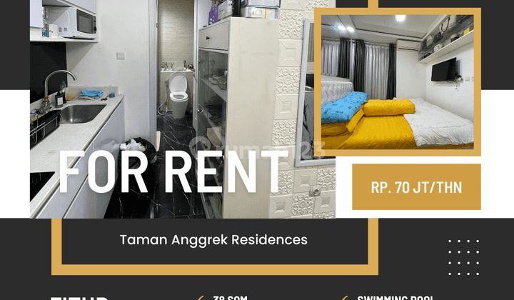 Sewa Apartemen Taman Anggrek Residence View Kolam  2