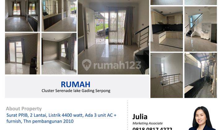 Dijual Rumah Stategis Dicluster Serenade Lake Gading Serpong 1