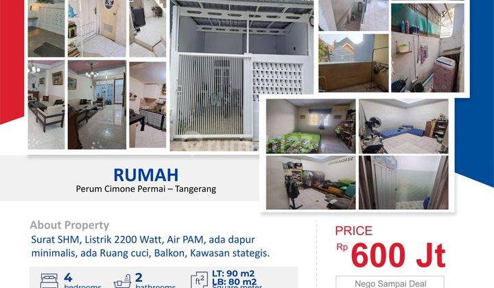 Dijual Rumah Diperumahan Cimone Permai Jalan Delta Tangerang 1